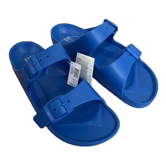 Gap Other - Gap Kids Buckle Slide-On Sandals 5/6 Blue Slip On Summer Lightweight Fun